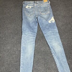 American Eagle Jeans Mens Small Light Distressed Next Level Stretch Skinny